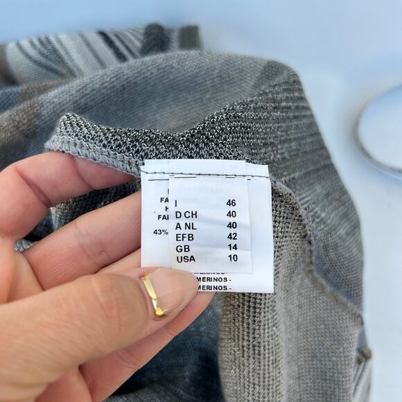 Missoni Chevron Knit Mini Sleeveless Tank Dress Brown Metallic 46 Wool 10 - Picture 8 of 12